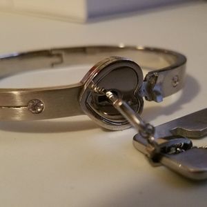 Silver Lock Bracelet and Key